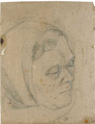 Бялыницкий-Бируля Витольд Каэтанович. Монастырь (на оборотной стороне карандашный набросок женского портрета) 