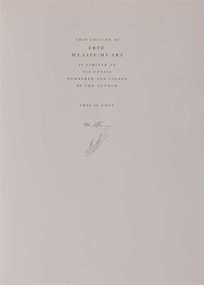 Эрте. Моя жизнь / Мое искусство. Автобиография. New York: E.P. Dutton, 1989.
