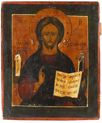 Икона «Вседержитель с Ангелом-хранителем и князем Владимиром» 