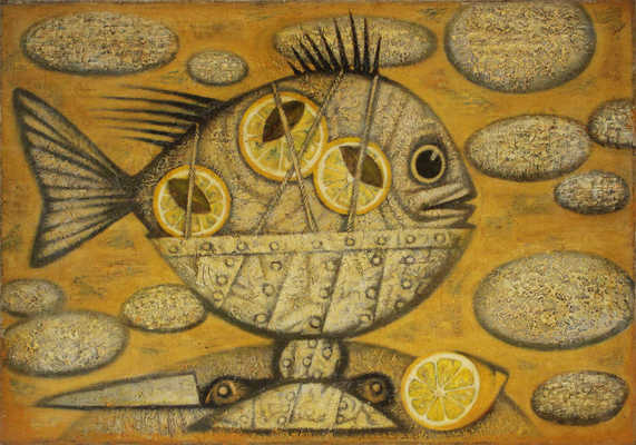 Неизвестный художник. Рыба с лимоном 