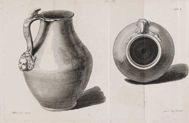 [Описание бронзовой вазы и картина Геркуланума].Description d'un vase de bronze et d'un tableau d'herculanum.СПб: 1810.