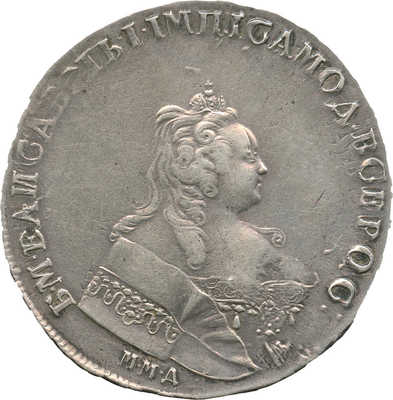 1 рубль 1744 года, ММД