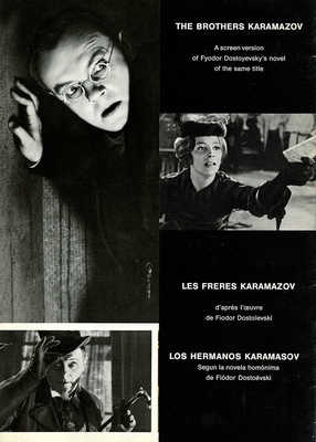 [Братья Карамазовы. Рекламная брошюра фильма]. Les frères Karamazov. Б. м., 1970-е.