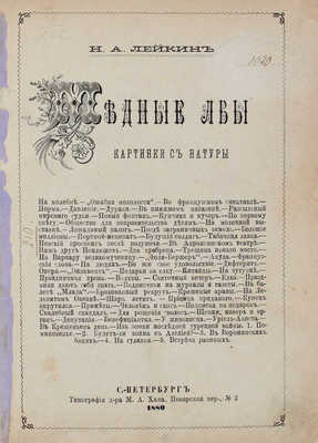 Лейкин Н.А. Медные лбы. Картинки с натуры СПб.: Тип. д-ра М.А. Хана, 1880.