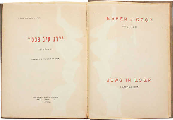 [Евреи в СССР. Сборник / Ред. Ш. Диманштейн. М., 1935].