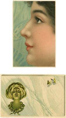 Лот из двух открыток с женскими портретами. [Нач. XX в.].