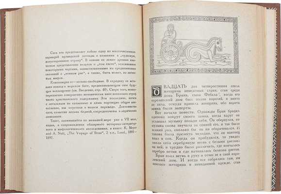 Ирландские саги / Пер. и коммент. А.А. Смирнова; суперобл. и переплет О.Г. Костенко; кн. украшения худож. А.А. Ушина. Л.: Academia, 1929.