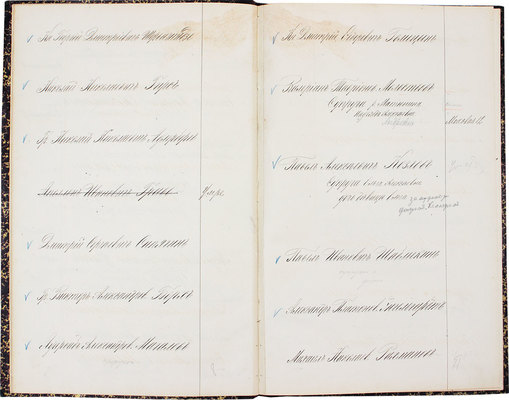 Рукописный список Камергерам и Камер Юнкерам. [Б. м.], [1880-е].