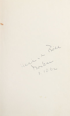 [Бёлль Г., автограф]. [Бёлль Г. Повести. Радиопьесы. Эссе]. Böll H. Erzählungen. Hörspiele. Aufsätze. Köln; Berlin: Kiepenheuer & Witsch, 1961.
