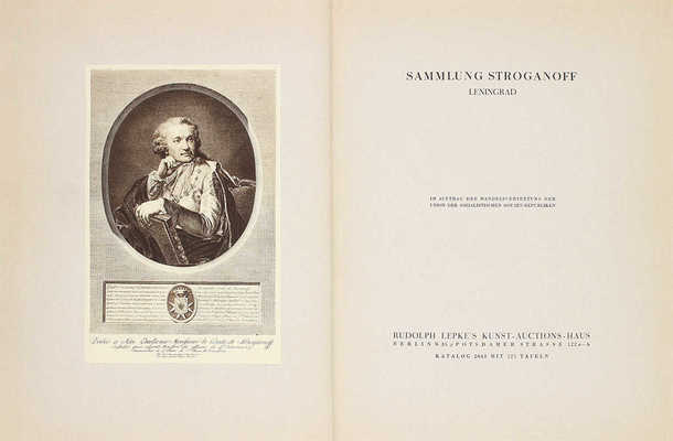 [Строгановская коллекция в Ленинграде. Каталог]. Sammlung Stroganoff. Leningrad. Katalog. Berlin: Rudolph Lepke's Kunst-Auctions-Haus, [1931].