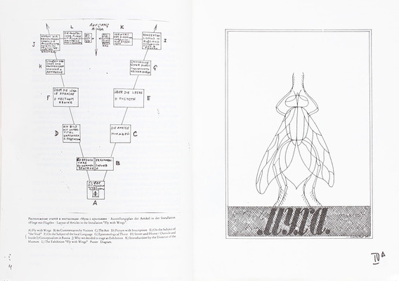 [Кабаков И. Каталоги инсталляций. Ограниченный тираж. Муха с крыльями. Сумасшедший дом, или институт креативных исследований. Красный вагон. Мы навсегда уезжаем отсюда! В 4 каталогах]. New York, [1992].