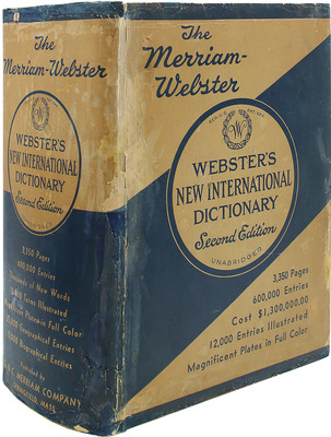 [Собрание В.Г. Лидина]. [Новый международный словарь английского языка Вебстера. 2-е изд., несокр. Спрингфилд: G & C Merriam company, 1948]. 