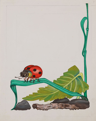 Неизвестный художник. Макет книги В.В. Бианки «Как муравьишка домой спешил»