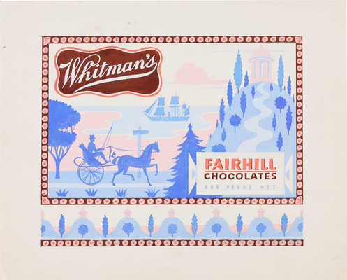 Добужинский Мстислав Валерианович. Эскиз конфетной коробки для шоколадных конфет «Whitman's»