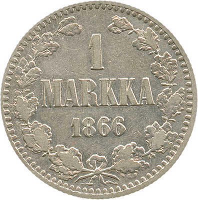 1 марка 1866, S