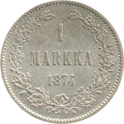 1 марка 1874 года, S