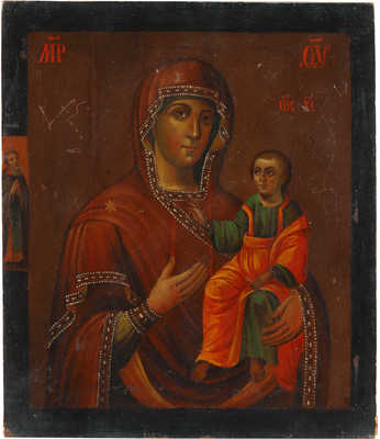 Икона «Богоматерь с младенцем с предстоящим Иоанном Крестителем» 