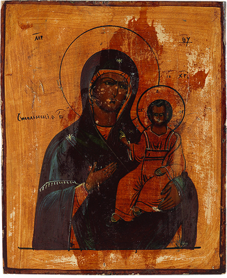 Икона "Богоматерь Смоленская с младенцем"