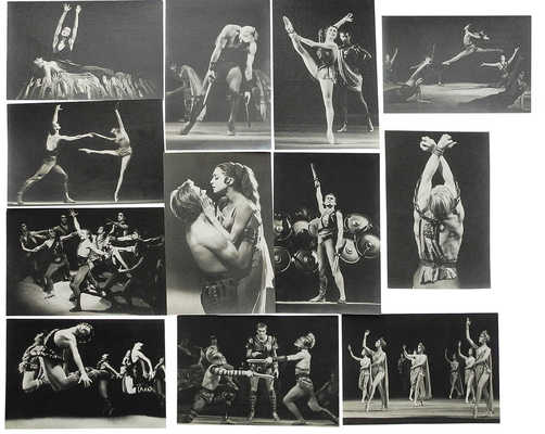 Подборка из двух изданий, посвященных постановке балета «Спартак» с автографами артистов балета: