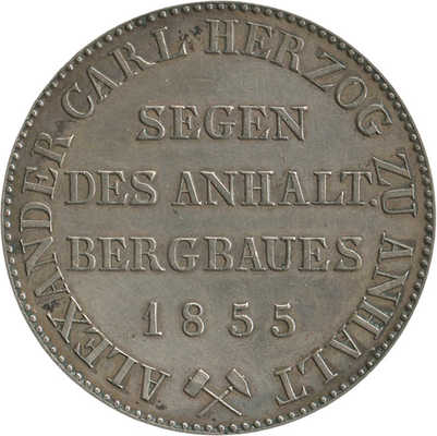 1 талер 1855 года
