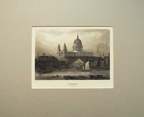 [Лондон (Вид на Собор Святого Павла). Гравер Le Petit. Париж], [1830-е]. Гравюра на стали