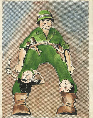 Гальба Владимир Александрович. Карикатура «Босс и его босяки» 