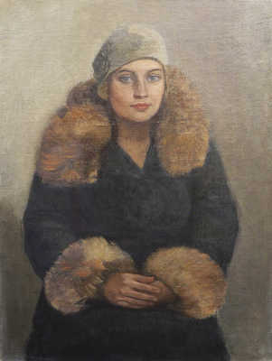 Гапоненко Тарас Гурьевич. Женский портрет (на оборотной стороне эскиз)
