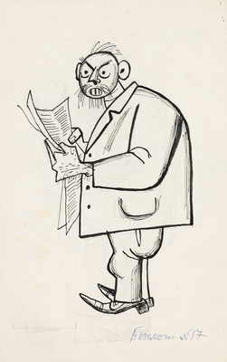 Малаховский Бронислав Брониславович. Иллюстрация для журнала «Бегемот», 1926, № 17