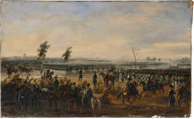 Шварц Отто Готлиб. Маневры под Павловском 3 августа 1846 г.