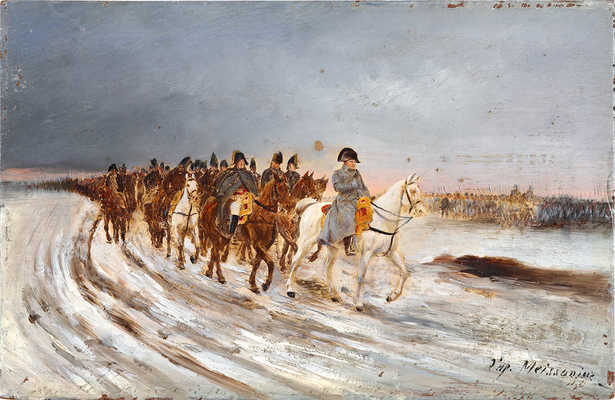 Неизвестный художник. По работе Jean-Louis-Ernest Meissonier «Наполеон в походе во Францию. 1814 г.»
