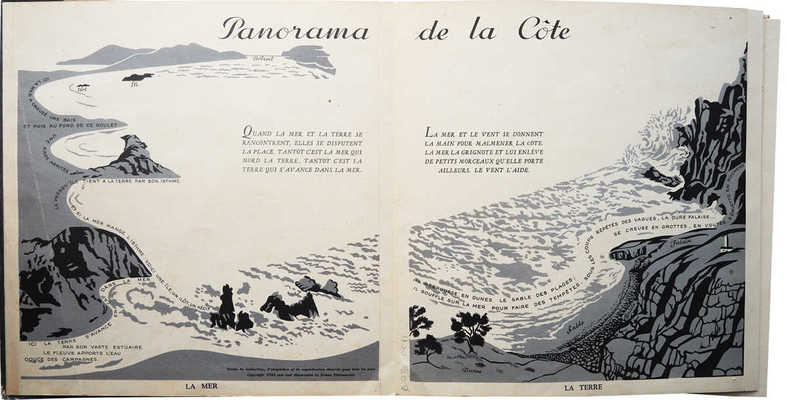 [Панорама берега / Худ. А. Экстер, текст Мари Колмон]. Panorama de la Cote. На фр. яз. [Париж]: Эрнест Фламмарион, 1938.
