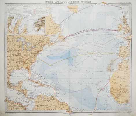 [Карта северной части Атлантического океана] Nord-Atlantischer ocean. 1868.