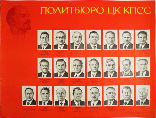 Политбюро ЦК КПСС. [Плакат]. М.: Плакат, 1977.