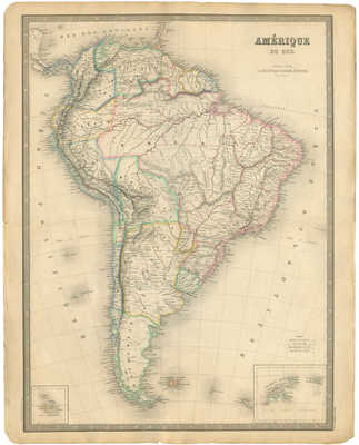 [Карта Южной Америки. № 48. Париж: Андриво-Гужон, 1856]. Paris: J. Andriveau-Goujon, 1856.