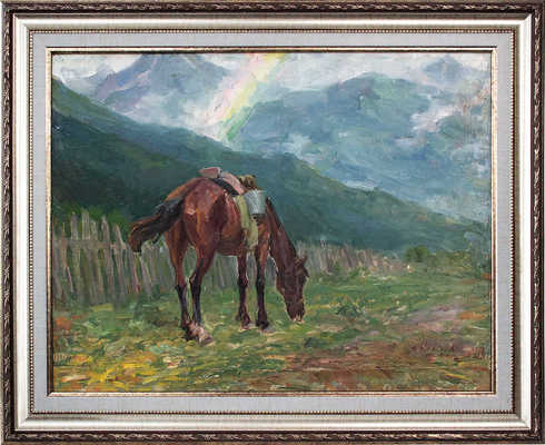 Краснов Никита Карпович. Лошадь с радугой. Краснодарский край, Красная Поляна 