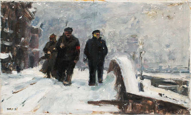 Хороший Эдуард Ильич. Эскиз к картине «Первая зима Советской власти» 