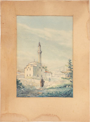 Неизвестный художник. Пейзаж с мечетью