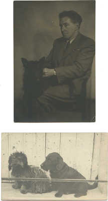 [Лидин В.Г., автограф] Две архивные фотографии И. Эренбурга: