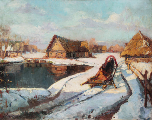 Лапшин Георгий Александрович. Зима в деревне 
